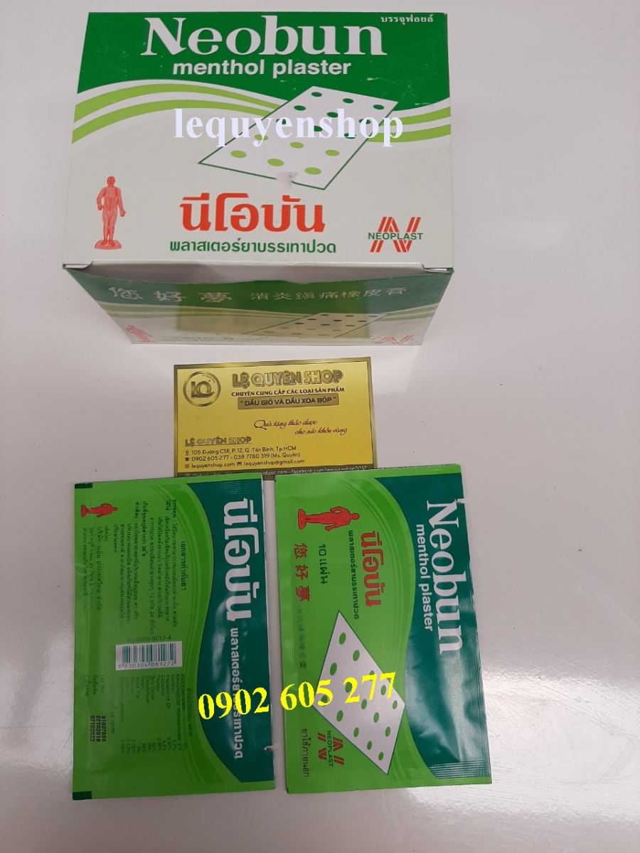 Miếng dán giảm đau Neobun Menthol Plaster